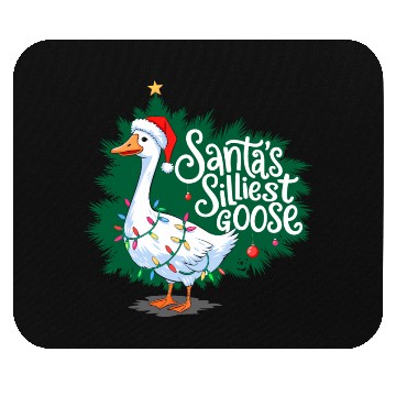 Discover Santa s silliest goose Funny Christmas Family Mouse Pads