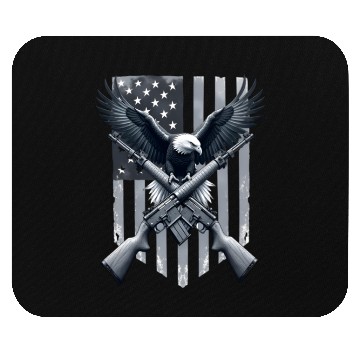 Discover US Flag with Eagle Mouse Pads