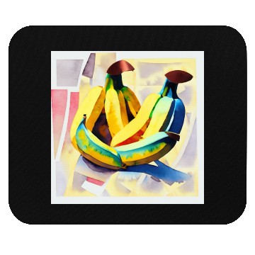 Discover Green banana Mouse Pads