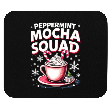 Discover Peppermint Mocha Squad Mouse Pads