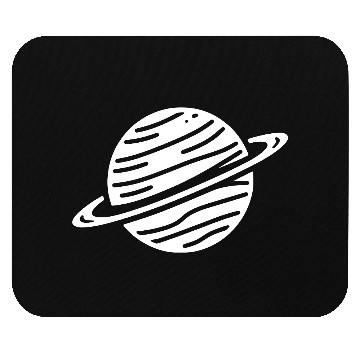Discover Minimalistic Saturn Planet Space Vector path38 Mouse Pads