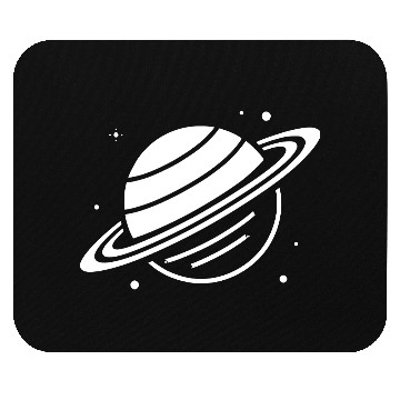Discover Minimalistic Saturn Planet Space Vector path34 Mouse Pads