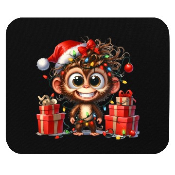 Discover Christmas Merry Christmas For Gift Monkey Mouse Pads