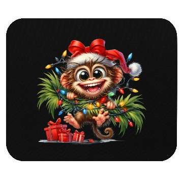 Discover Christmas Merry Christmas For Gift Monkey Mouse Pads