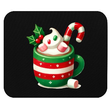 Discover Cream Christmas, Christmas Retro Mouse Pads