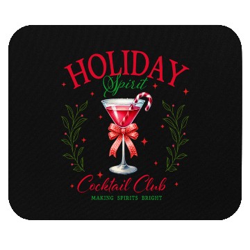Discover Holiday Spirit Cocktail Club Mouse Pads
