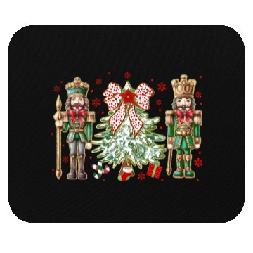 Discover Green Floral Nutcrackers Mouse Pads