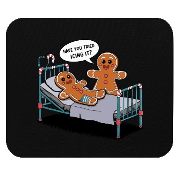 Discover Christmas Gingerbread Hospital Humor Mouse Pads