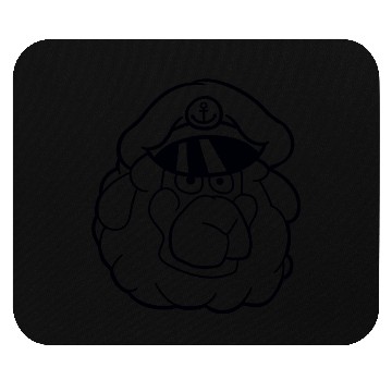 Discover Cute Sheep Old Captain Cap Face Cool Cartoon Comic Mouse Pads