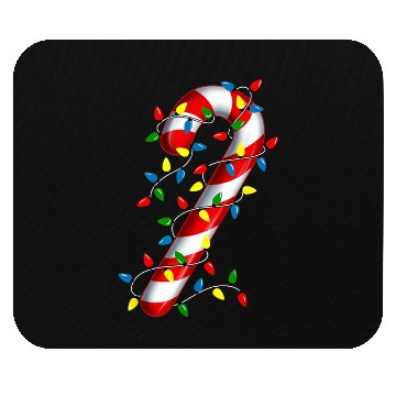 Discover Candy Cane Merry and Bright Christmas Lights Candy Mouse Pads
