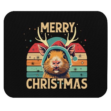 Discover Funny Guinea Pig Christmas Reindeer Mouse Pads