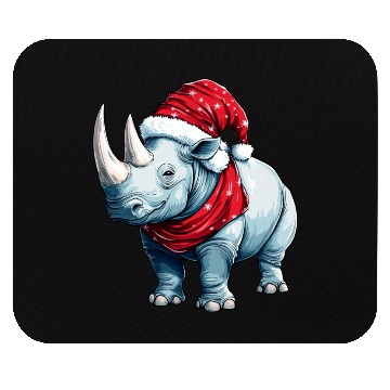 Discover Rhinos Christmas Mouse Pads