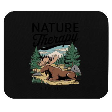 Discover Moose in the Wild - Nature Therapy Graphic Mouse Pads