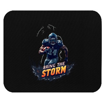 Discover Bring the Storm: Electrifying Football Action Mouse Pads