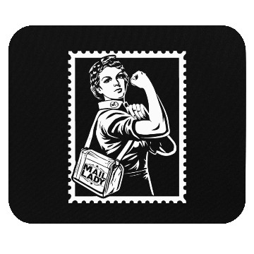 Discover Mail Lady Mouse Pads