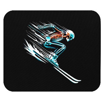 Discover Skiing Skeleton Speed Thrill Adventure Mouse Pads