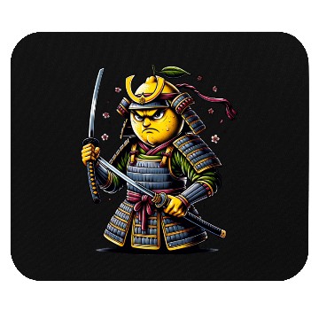 Discover Samurai Lemon Warrior Blossom Art Mouse Pads