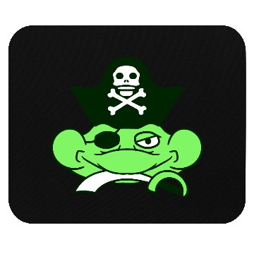 Discover Frog Captain Hat Toad Funny Cool Comic Cartoon Fun Mouse Pads