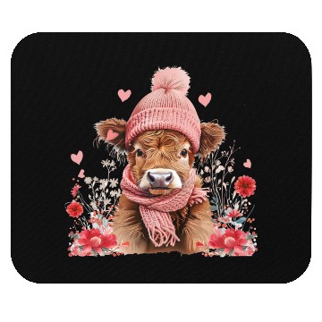 Discover Cute Highland Cow Valentines Day Mouse Pads