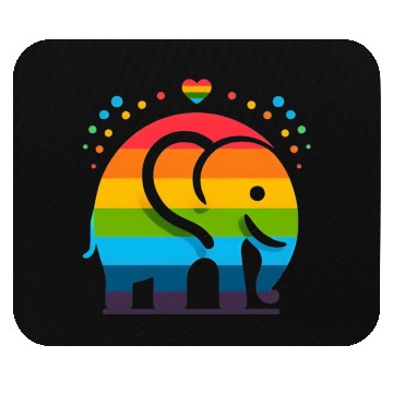 Discover Rainbow Elephant Mouse Pads