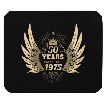 Discover 50th Birthday Unique Angel Crown Wings Mouse Pads