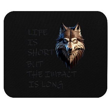 Discover Fierce Wolf Art: Life's Short, Impact is Eterna Mouse Pads