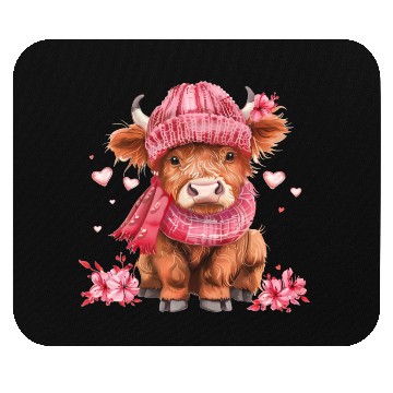 Discover Cute Highland Cow Valentines Day Mouse Pads