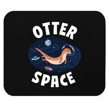 Discover Otter Pun Space Science Astronaut Mouse Pads