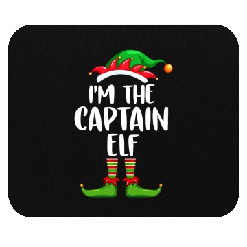 Discover I'm The Captain Elf Mouse Pads Matching Family