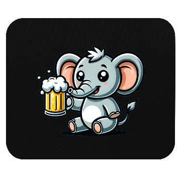 Discover Cute Elephant Drinking Beer Mouse Pads