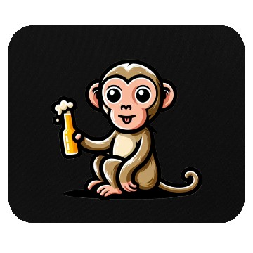 Discover Cute Monkey Drinking Beer 3 Mouse Pads