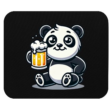 Discover Cute Panda Drinking Beer Mouse Pads