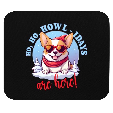 Discover Pembroke Welsh Corgi In Winter, Sweet Illustration Mouse Pads