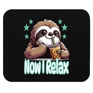 Discover funny quote gift idea bubble tea boba sloth design Mouse Pads