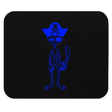Discover Alien Pirate Captain Funny Extraterrestrial Being Mouse Pads