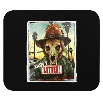Discover Bear Skull Ranger – Don’t Litter! Mouse Pads