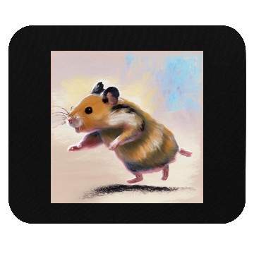 Discover Running away hamster Mouse Pads