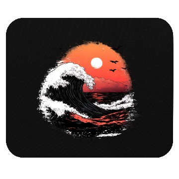 Discover Distressed Wave and Sun Mouse Pads
