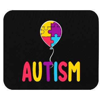 Discover Autism Awareness Balloon - Spread Love and Support Mouse Pads