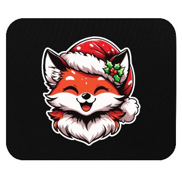 Discover Happy holiday fox Mouse Pads