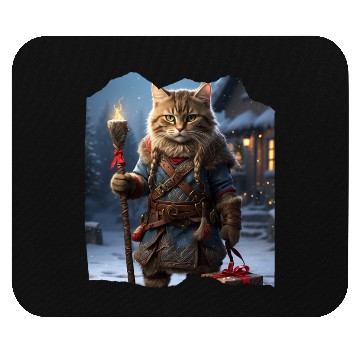 Discover Christmas Viking cat Mouse Pads