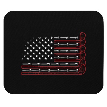 Discover American Flag Golf Mouse Pads