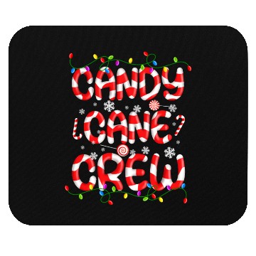 Discover Candy Cane Crew Christmas Lights Funny Xmas Party Mouse Pads