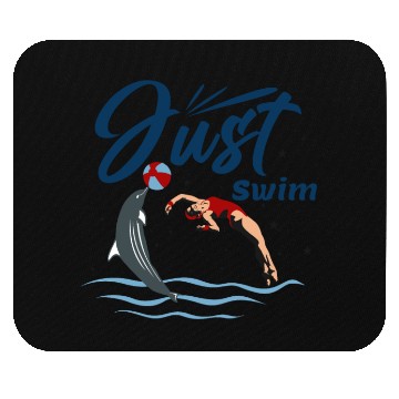 Discover Just Swim - Cute Dolphins With Swimmer Mouse Pads