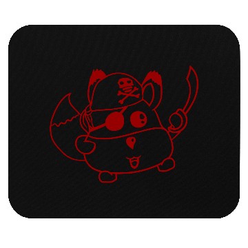 Discover Little Cute Captain Fox Pirate Animal Eye Patch Mouse Pads