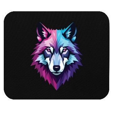 Discover A geometric Wolf Mouse Pads