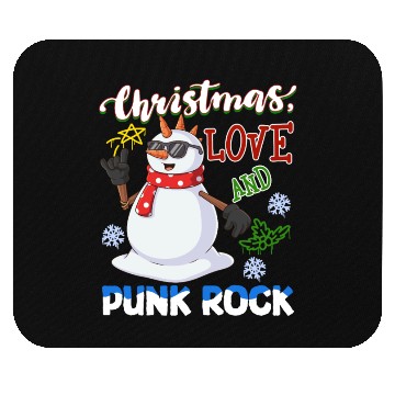 Discover Rocky Christmas: Santa Claus Concert In Punk Rock Mouse Pads