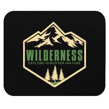 Discover Wilderness Artwork simple design mountain days Mouse Pads