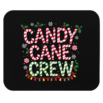 Discover Candy Cane Crew Funny Christmas Candy Cane Lover Mouse Pads