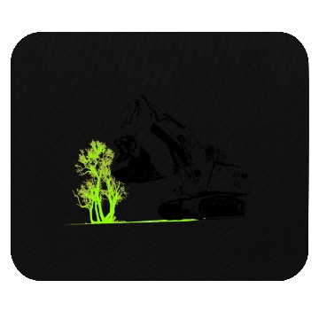 Discover Excavator Driver, Excavator, Tree, Construction Mouse Pads